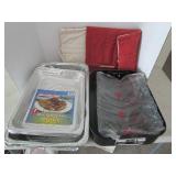 Roaster, and cloth carrier, 2 large...