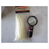 Zip ties, electrical equipment, mag...