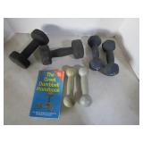 Dumbbells  (2) 10# (1 cracked), (...