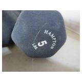 Dumbbells  (2) 10# (1 cracked), (...