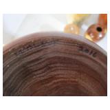 5 wooden vases (wood is mulberry, b...