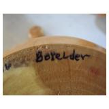 5 wooden vases (wood is mulberry, b...