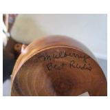 5 wooden vases (wood is mulberry, b...