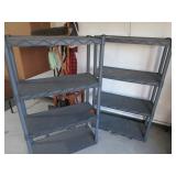 Black utility shelves, two  55 ½...