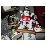 Christmas, snowman doorstop, flower...
