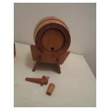 Keg on stand with silver cork circa...