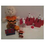 Charlie Brown Plushes, Snoopy banks...
