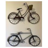 Dual Decorative Wrought Iron Bicycles