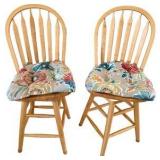 Pair of Oak 24” Bar Stools