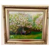 ‘Resting Under The Lilacs’ Gold Framed Artwork