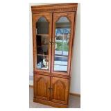 Sleek Double Glass Door Bookcase