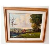 English Fox Hunt Oil Painting Print