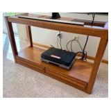 Oak and Glass Console Table