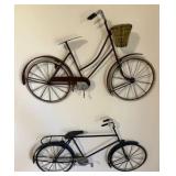 Dual Decorative Wrought Iron Bicycles