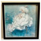 White Peonies Flower Canvas Art