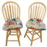 Pair of Oak 24” Bar Stools