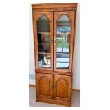 Sleek Double Glass Door Bookcase