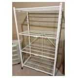 Rolling White Storage Shelf