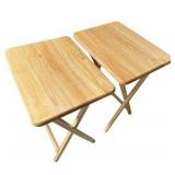 2- Natural Wood TV Trays