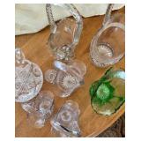 Variety of Vintage Glass Baskets