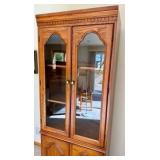 Sleek Double Glass Door Bookcase