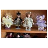 Collection of Vintage Porcelain Dolls