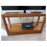 Oak and Glass Console Table