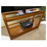 Oak and Glass Console Table