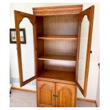 Sleek Double Glass Door Bookcase