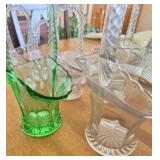 Variety of Vintage Glass Baskets