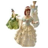 5- Lenox Porcelian Gals & 1- Royal Doulton