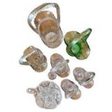 Variety of Vintage Glass Baskets