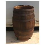 Large Vintage Whiskey Barrell on Casters