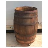 Large Vintage Whiskey Barrell on Casters