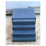 4 - Tray Metal Tool / Hardware Storage Box Full of Hardware