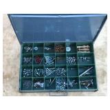 4 - Tray Metal Tool / Hardware Storage Box Full of Hardware