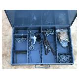 4 - Tray Metal Tool / Hardware Storage Box Full of Hardware