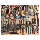 Large Lot of Tools - Chalk Boxes - Chainsaw Bars & Chains - Saws - Pry Bars - Crescent Wrenches - Staplers - Filter Wrenches - Hammers & More