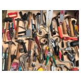 Large Lot of Tools - Chalk Boxes - Chainsaw Bars & Chains - Saws - Pry Bars - Crescent Wrenches - Staplers - Filter Wrenches - Hammers & More