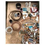 Lot of Plumbing Supplies - Brass, Copper and PVC Fittings and more
