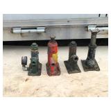 Lot of 4 Hydraulic Bottle Jacks