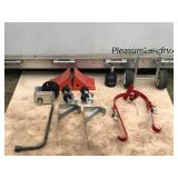 Roof scaffold Brackets - Chalk Blocks - Ladder Hooks with Wheels - 1500 lb Winch - Swivel Casters  - Oil Can and More