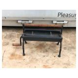 Newspaper Log Roller Cast Iron Frame Fireplace Tool Wood Handles