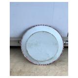 1950s 19' ATOMIC Mid Century Metal Round Serving Tray BBQ Grill Design