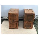 4 - Individual Solid Wood File Cabinets