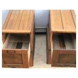 4 - Individual Solid Wood File Cabinets