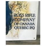 Ross Rifle Company of Canada Quebec P.Q. Metal Sign