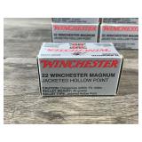 6 - Full Boxes of 22 Winchester Magnum Jacketed Hollow Point