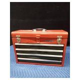 Craftsman toolbox with socket set and other tools