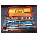 Craftsman toolbox with socket set and other tools